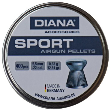 Preview: Diana SPORT Pellets Match Diabolos Flachkopf geriffelt 5,5 mm